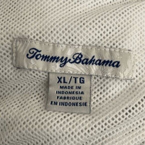 Tommy Bahama Lined Swim Trunks Men Size XL White/Green Baja Mauna Loa Palms - Picture 3 of 11